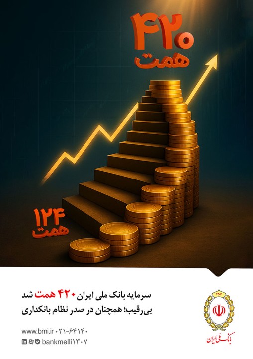 سرمایه بانک ملی ایران ۴۲۰ همت شد